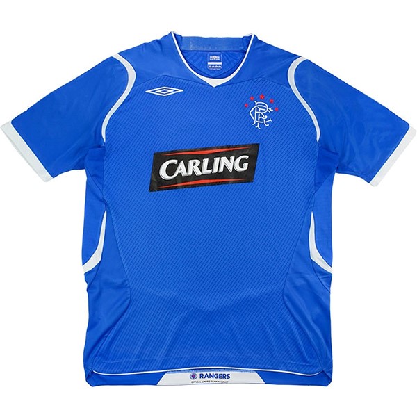 Heimtrikot Thailand Rangers Retro 2008 2009 Blau Günstige Fußballtrikots